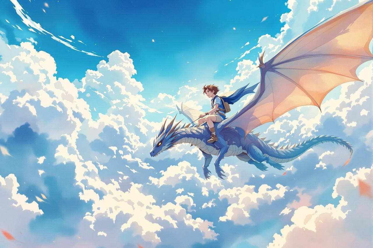 咪啾漫画高能追番：青空之下 - 少年与龙的天空冒险
